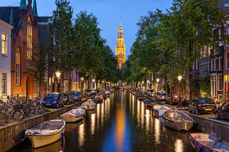 amsterdam canal evening
