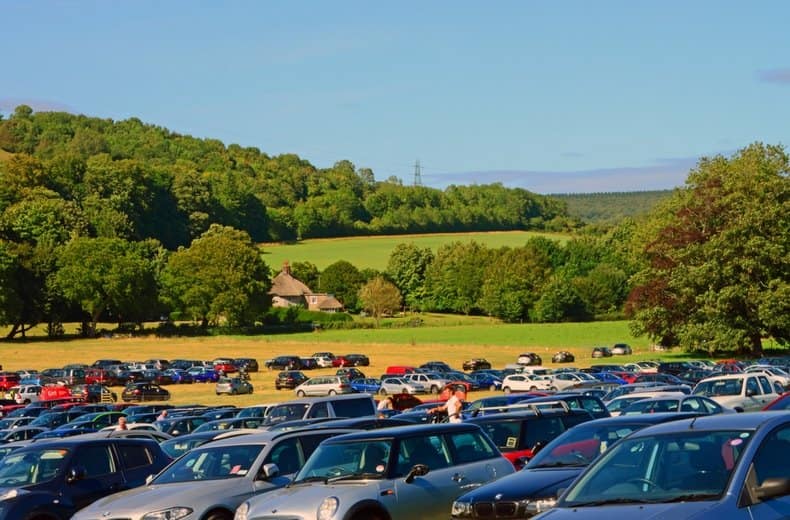 cars glastonbury festival