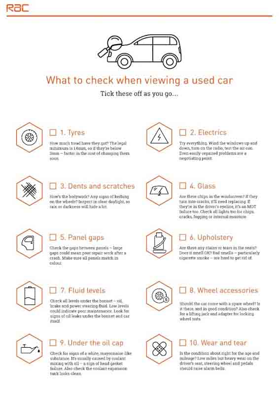 used car checklist