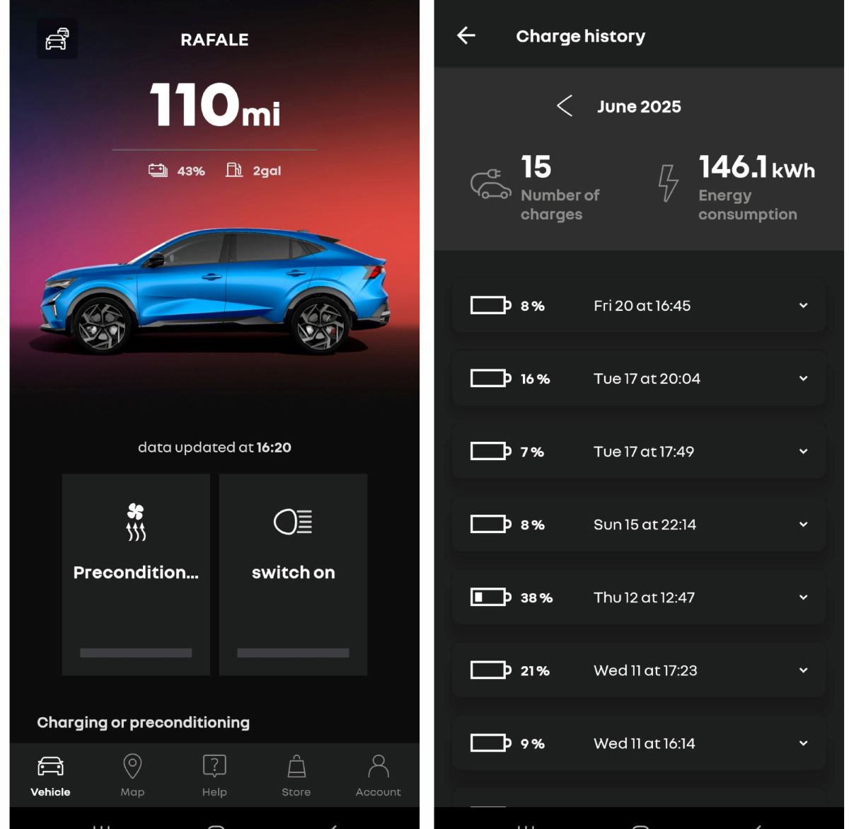 Renault Rafale smartphone app